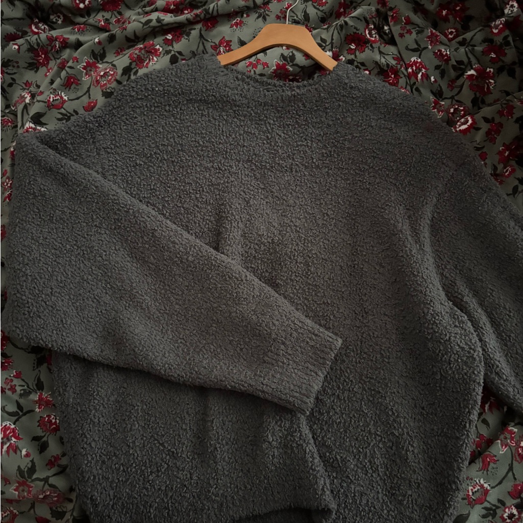 Skims Charcoal Women's Crew Neck Sweater